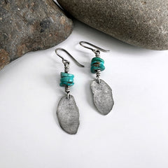 Turquoise Free Form Dangle Earrings