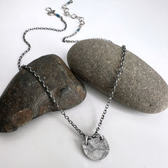 Half Moon Silver Leaf Necklace