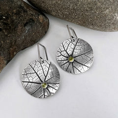 Nasturtium Peridot Earrings