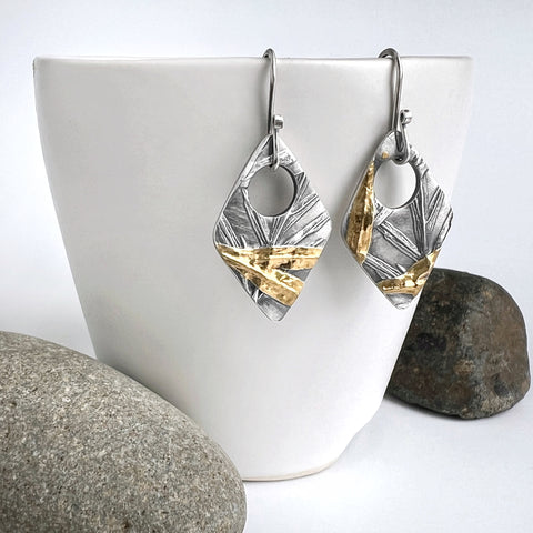 Silver and Gold Sambucus Earrings