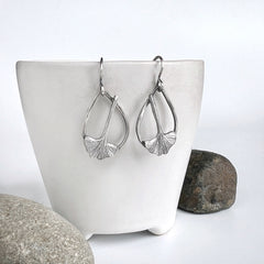 Teardrop Ginkgo Earrings