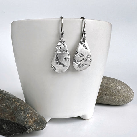 Wild Weed Seed Teardrop Earrings