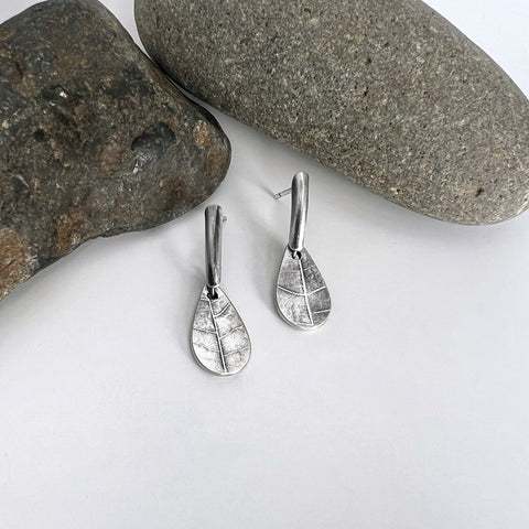 Teardrop Leaf Post Earrings