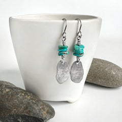 Turquoise Free Form Dangle Earrings