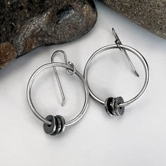 Minimalist Silver Hoop Earrings